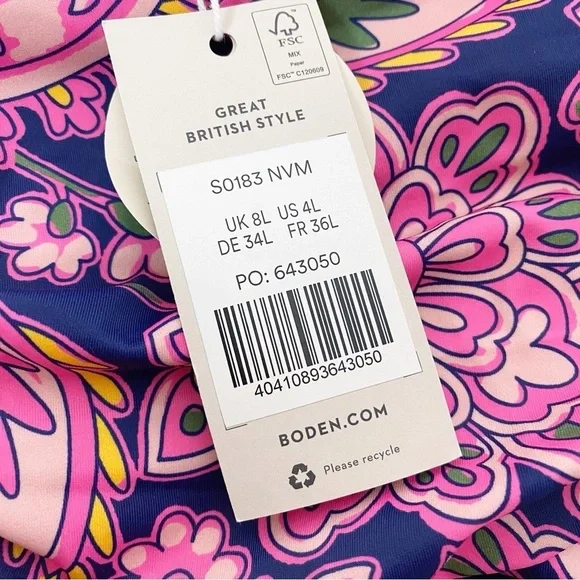 Boden Levanzo Ruched Halter Neck One Piece Swimsuit - Picture 7 of 7